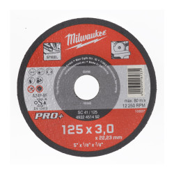 Discuri abrazive pentru taiat metal Milwaukee PRO+